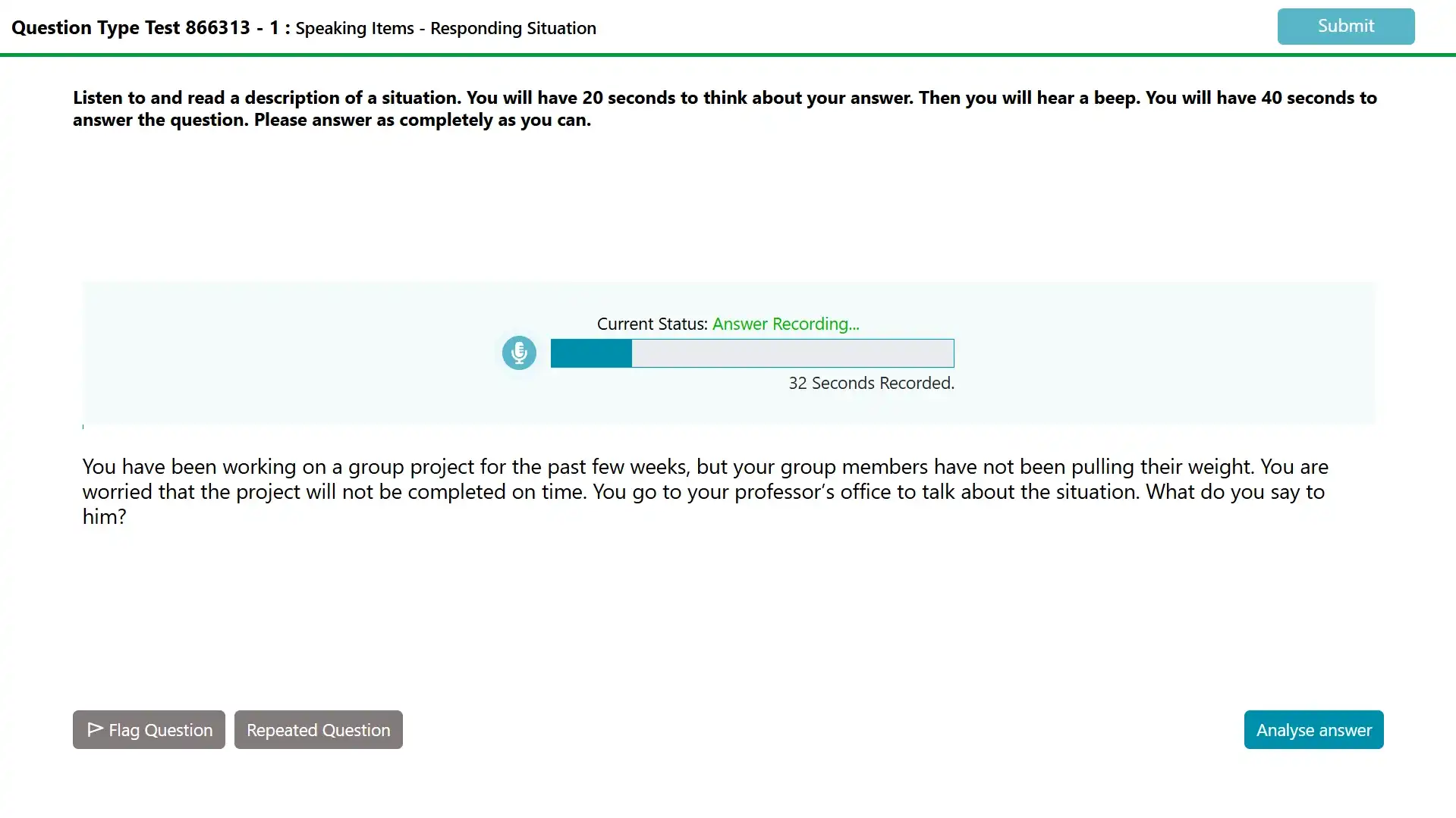 Free PTE core Mock test online