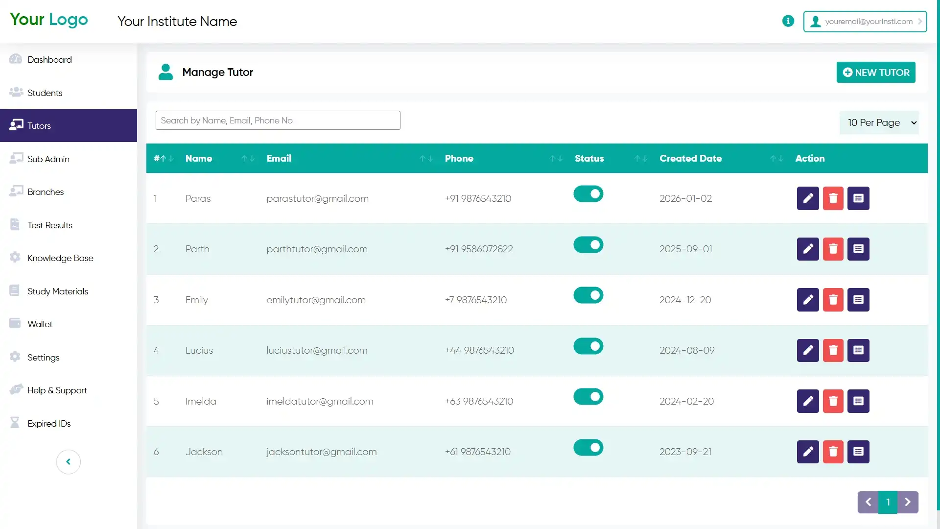 Tutor Access Management Software